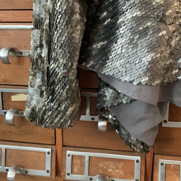 Free People Party Sequin Open Drape Jacket Extra Small - Picture 7 of 16